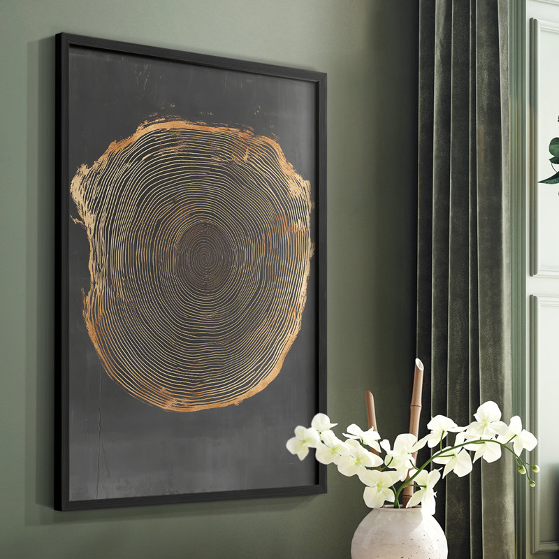 Abstract XCIX Framed Print - Ready To Hang - Made in USA, 10" H x 8" W, Black
