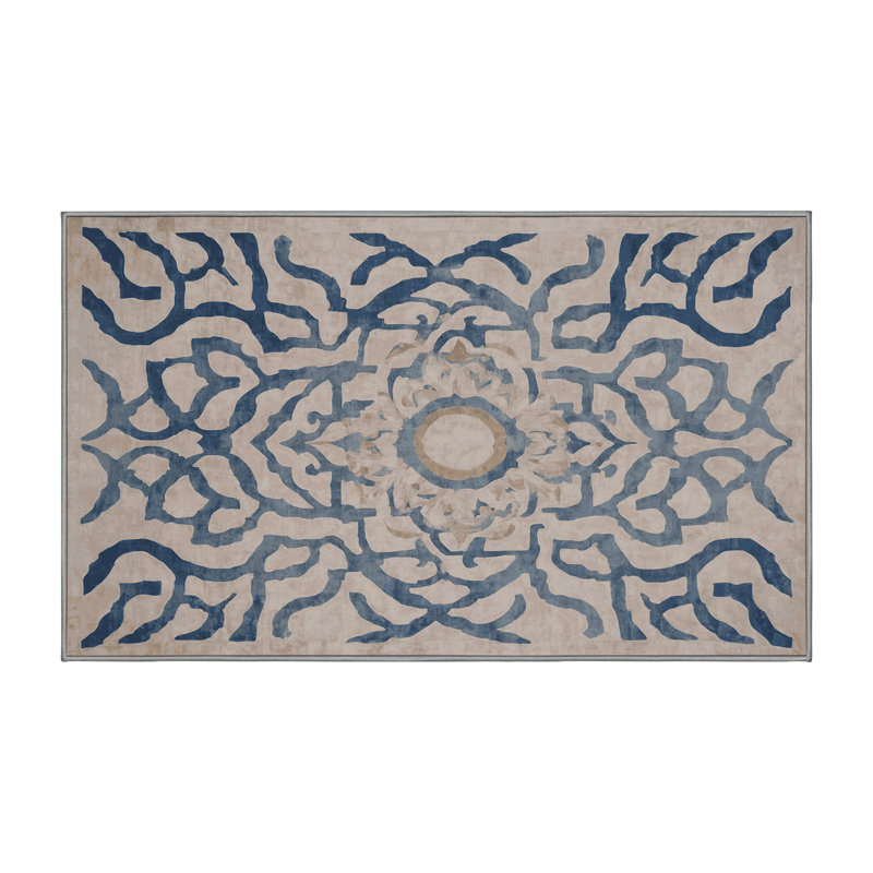 Machine Washable Gray Area Rug, Runner 2' x 5'