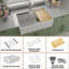 Évier de cuisine à simple cuve en argile réfractaire de 33 po de style casain de Casainc