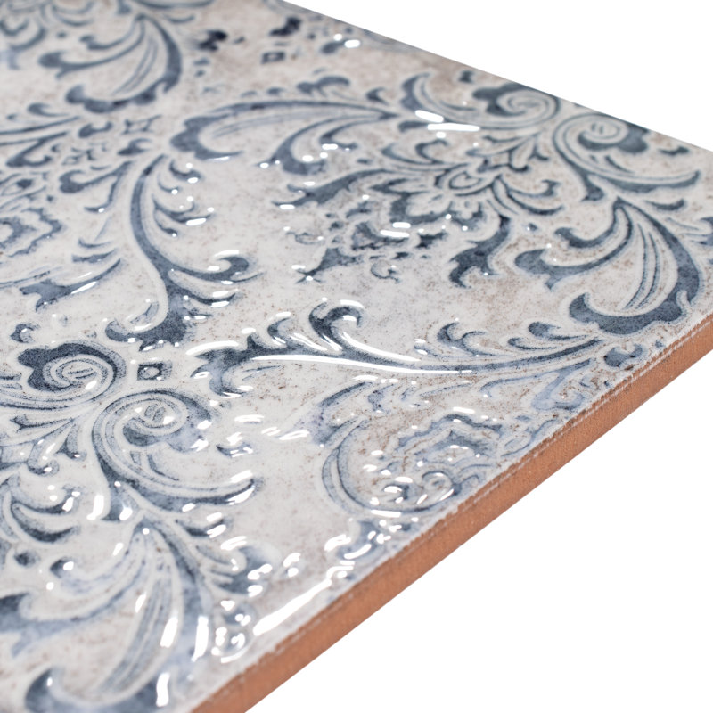 Milano Decor 8" x 8" Ceramic Patterned Wall Tile