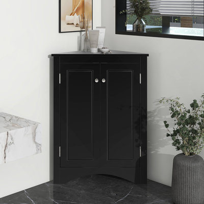 Triangle Storage Cabinet for Bathroom and Kitchen, Maximizing Space with Stylish Design and Durable Waterproof Materials by Winston Porter
