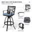 Tabouret de bar pivotant en aluminium coulé 29,92 po avec coussin Sunbrella Arhant-2021037731