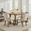 Chaise de salle à manger avec garniture touffetée à la main-117553502