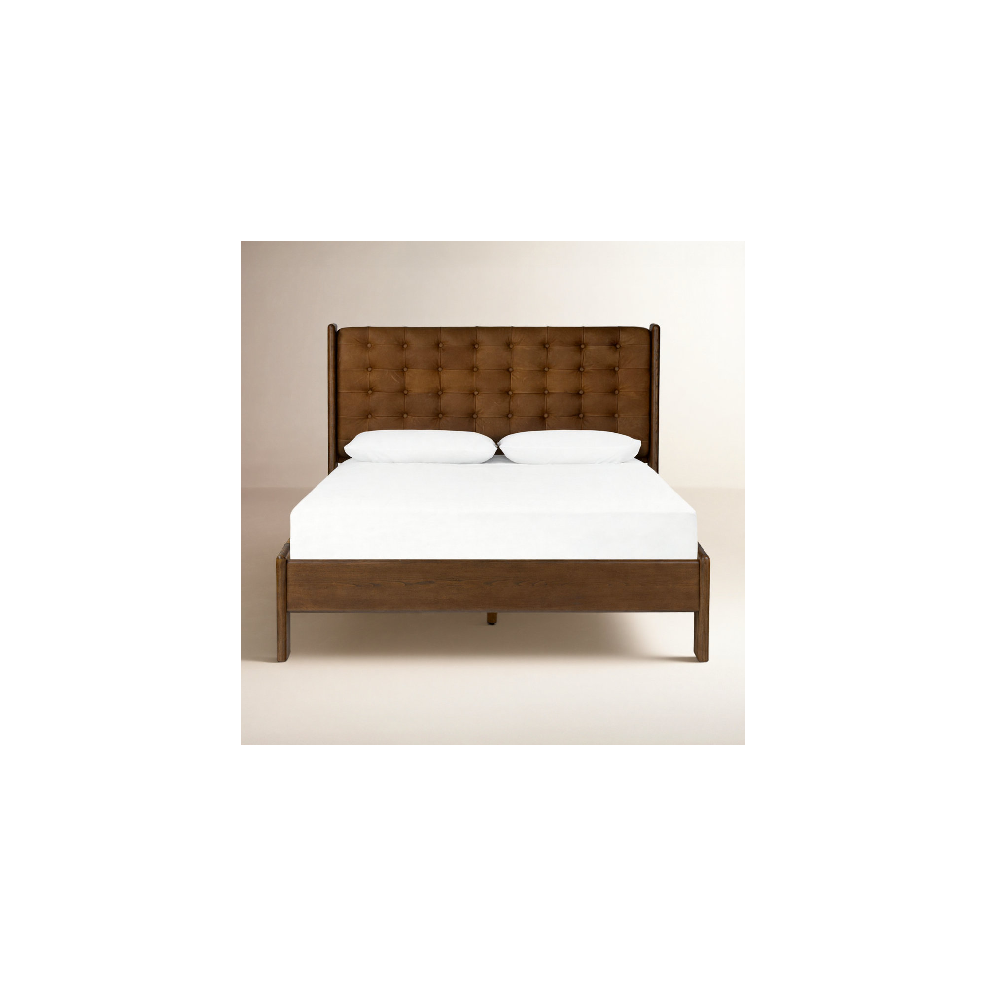 Murcia Leather Bed, Heirloom Sienna, Queen