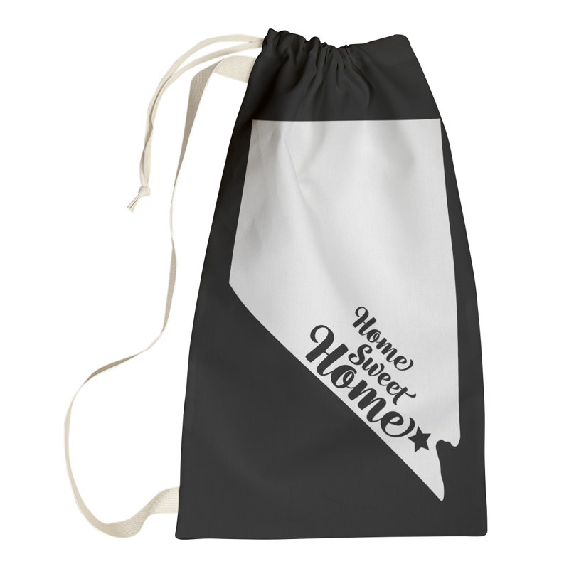 Fabric Laundry Bag with Handles, Small (29" H x 18" W), Black
