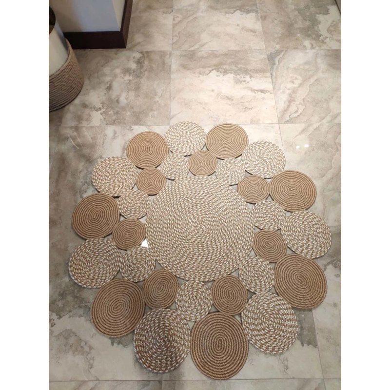 Tapis rond rond Olalla, Rond 3 pi 3 po