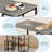 3-Piece Kitchen Table Set with Storage Shelves & 2 Bar Stools-894768023