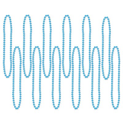Party Beads - Small Round - 7mm x 33" - Pack of 12