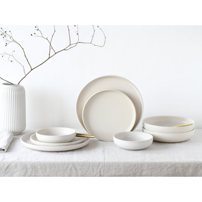 8 Pcs. Uno Stoneware Crockery Set For 2 People