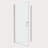 1 3/8" Adjustment,Universal Pivot Shower Door, Open Outside, With 1/4" Tempered Glass Finish 3672-111493695