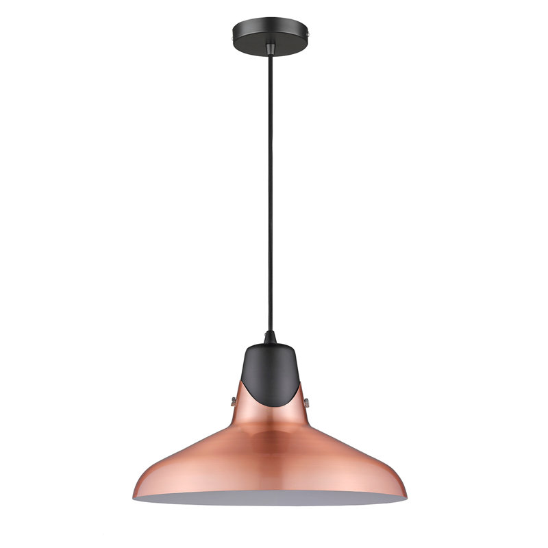 Marietta 1 - Light Matte Single Pendant, Matt Black/Copper