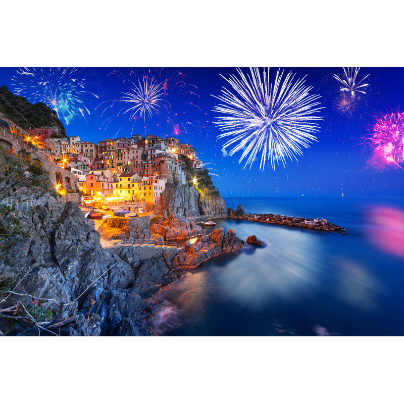 New Years Firework by Patryk_Kosmider - Wrapped Canvas Print, 30cm H x 46cm W x 3.8cm D