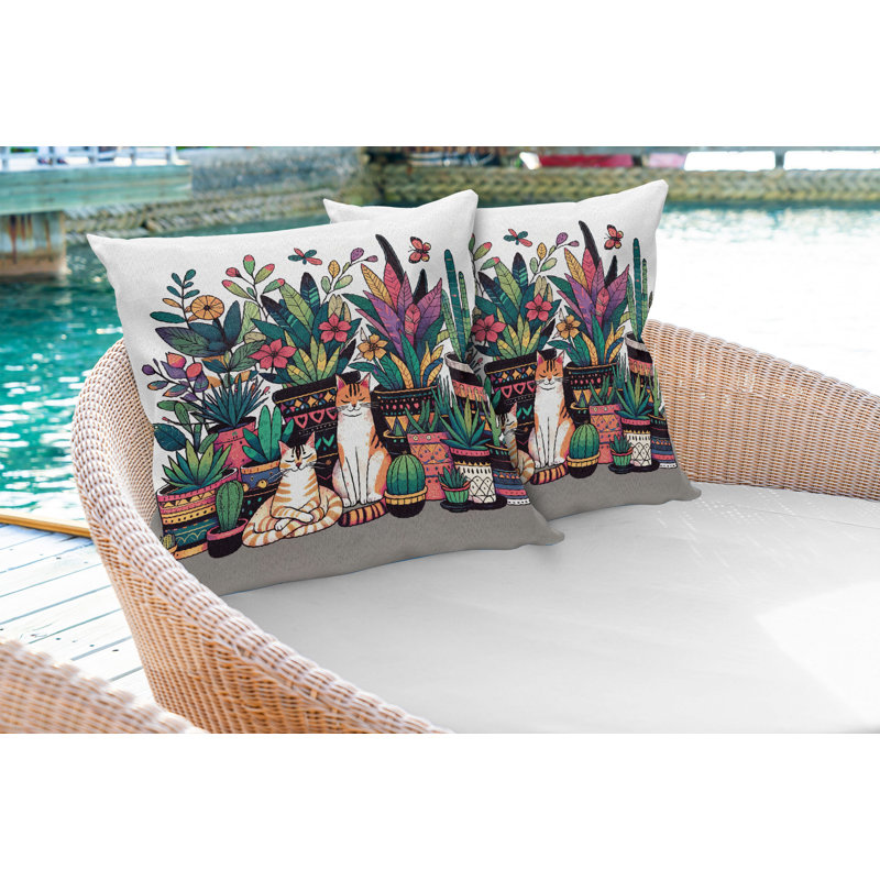 Fabric Reversible Throw Pillow, 16"H x 26"W, Rectangle