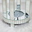 Sibell Glass Mirrored Top  Side Table with Storage 35x57cm