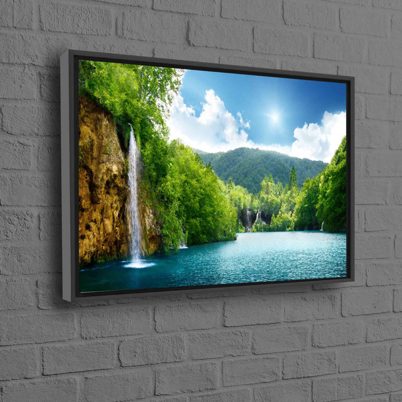 Print on Canvas, Framed Print without Mat, 20 cm H x 30 cm W, Black