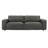 Cramer 93" Modern Leather Sofa In Anthracite Gray Or Ochre With Track Arms-1100124042