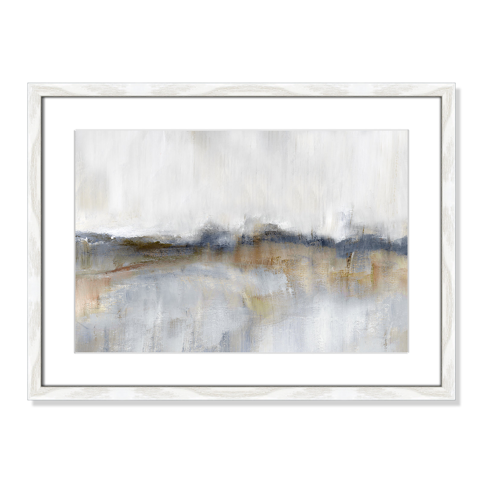 Autumnal Tide by Nan, 17" H x 23" W x 0.75" D, White Framed