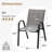 Stackable Patio Dining Chairs, Metal Textilene Modern For Backyard