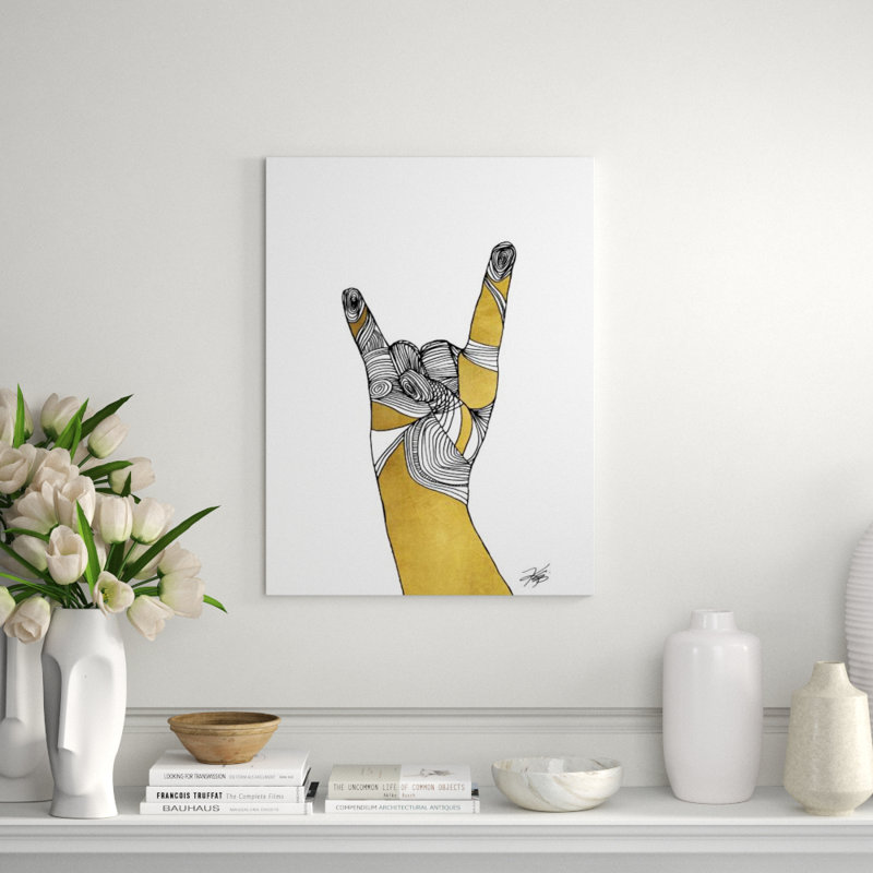 Sign Language IV Print by Kelli Ellis, 32" H x 24" W x 1.5" D, Glass Coat
