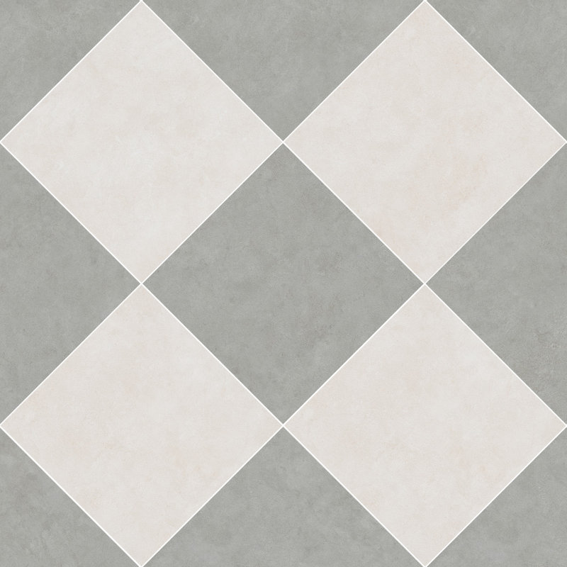 Lithos 12X12 Checkerboard Marfil And Sage, Marfil/Sage