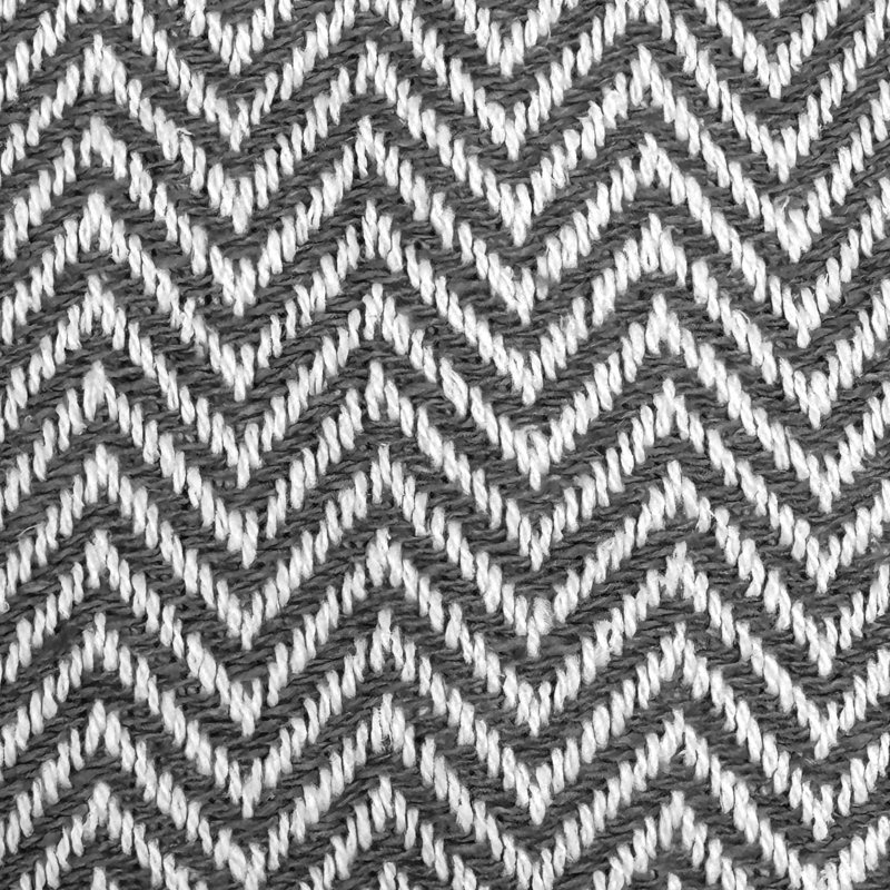 Audley Chevron Herringbone Throw Blanket, Charcoal, 150 cm x 200 cm