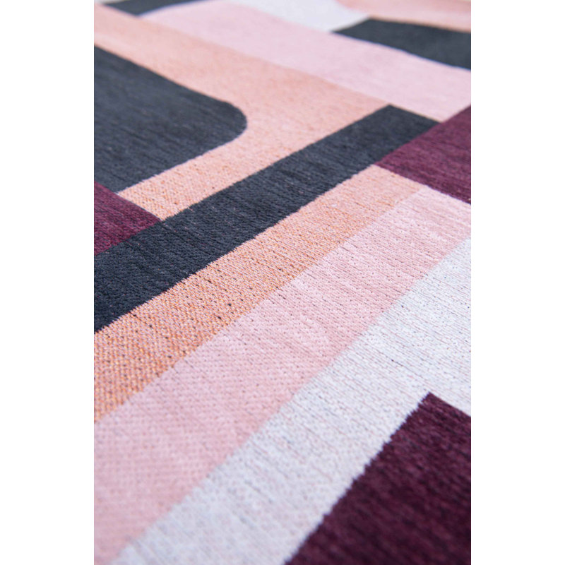 Geometric Recycled P.E.T Area Rug, Runner 80 x 250cm
