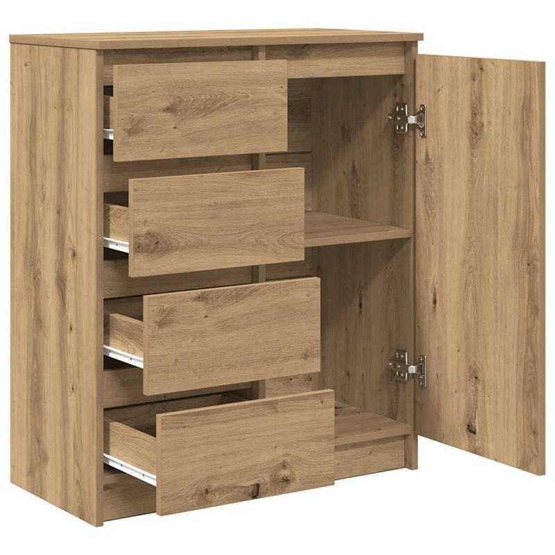 Sideboard With Drawers 71X35x84 Cm Engineered Wood, Artisan Oak