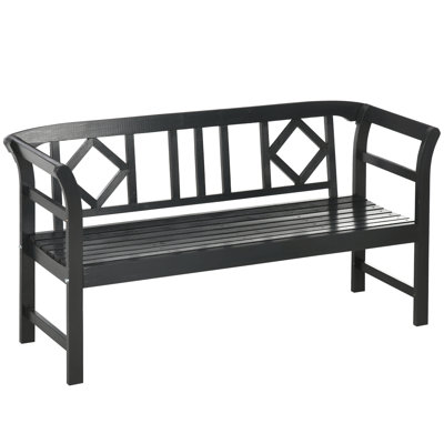 Banc de patio en bois Outsunny