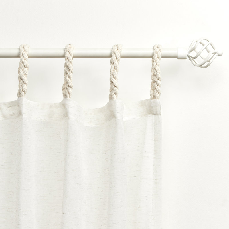 Exclusive Home Duncan Sheer Braided Tab Top Curtain Panels, 54" W x 84" L