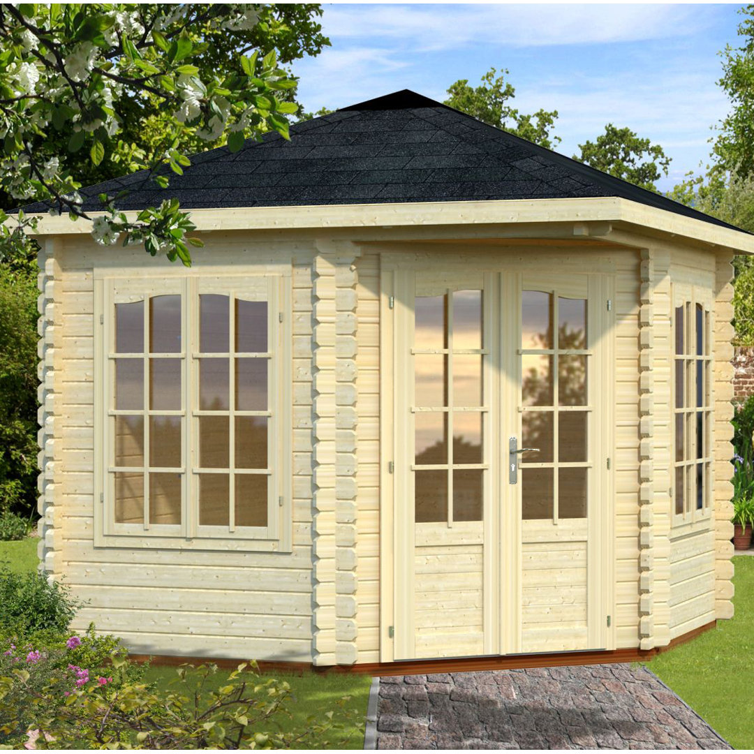 Melanie 10 x 10 Ft. Tongue & Groove Corner Summer House