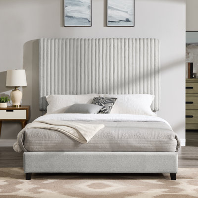 Arale Channeled Upholstered Platform Bed
