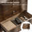 Elfine Coastal Traditional 3-Drawer Curved End Table with Pull-out Shelf and Simple Assembly and Charging Station-282496733