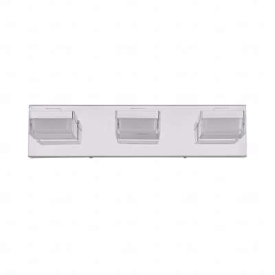 Modern Style In Chrome Finish Metal Material With Led Light Function Vanity Light Fixture, 3-Light Configurations Wall Sconce For For Bathroom Use And Mirror, Sleek Minimalist Design, Energy-Efficient