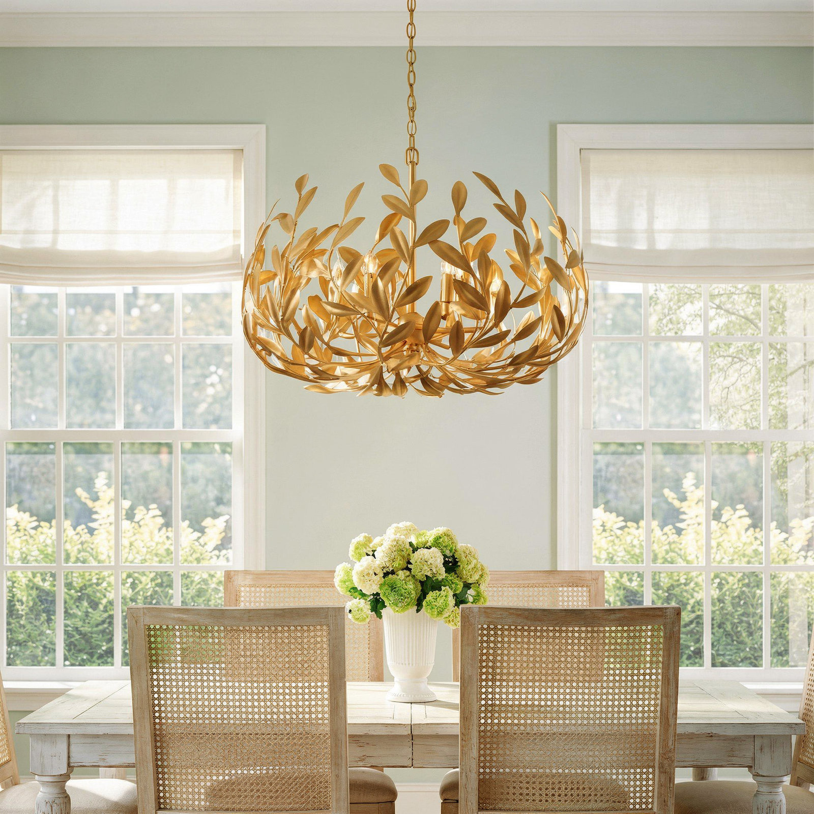 Conde 6 - Light Dimmable Globe Chandelier, Antique Gold