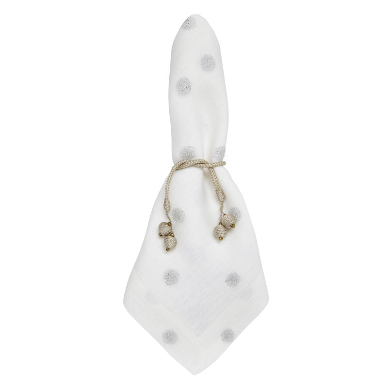 Serviette Vogue, Argent, 6 po x 6 po