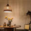 Luminaire suspendu 1 lumière dôme en bambou-932471383