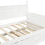 Lit de jour simple en bois avec lit gigogne simple (blanc)