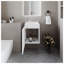 Meuble-lavabo mural avec lavabo intégré, finition en panneau de particules blanc en mélamine, conception flottante moderne avec charnières à fermeture en douceur