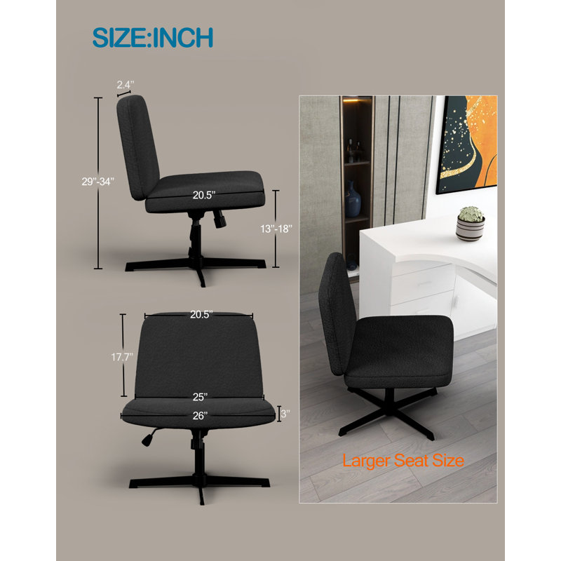Chaise de bureau Woodacre, Noir