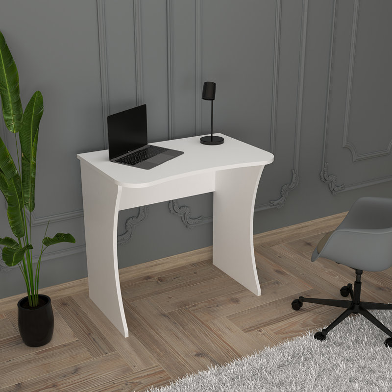 Bimossa Mila 80cm Modern Desk, 2 Sizes & 3 Colours, Compact Working Desks, Writing Desk, Laptop & PC Desk and Table, Stylish Office Desks, Kids Desk and Computer Table