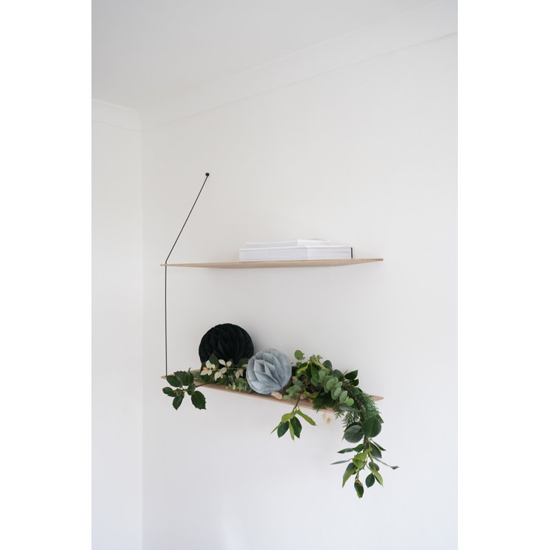Stedge Shelf (60 Cm), White Oak, 47.2" H x 23.6" W x 8.7" D