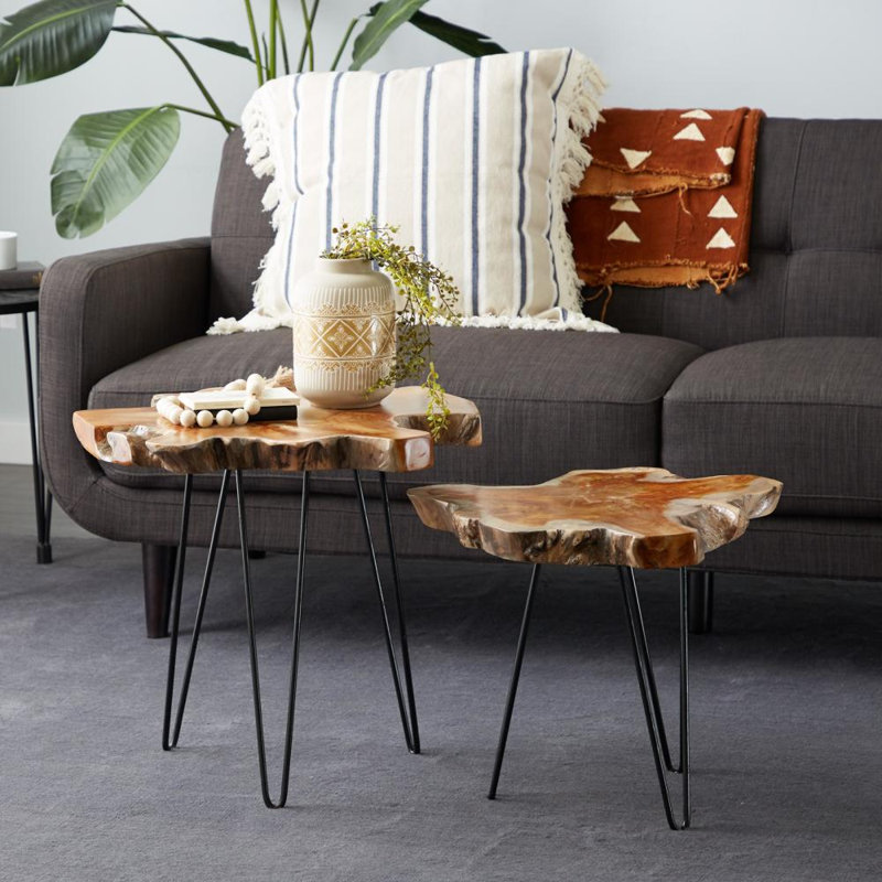 Ensemble de tables d'appoint 2 pièces Binoche