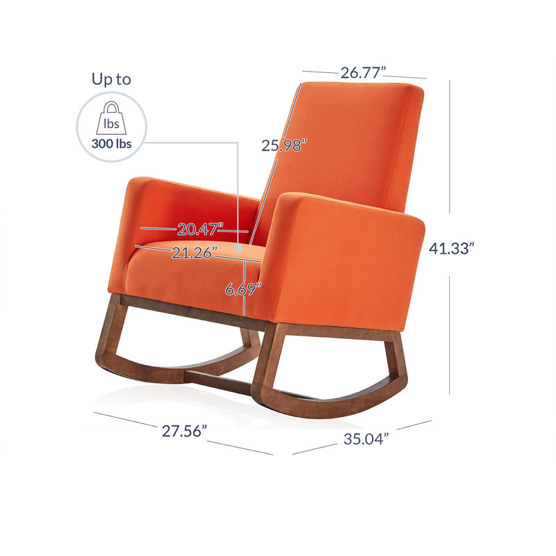 Chaise berçante Jancar, Orange
