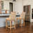 Maven Lane Vienna Swivel Stool with Faux Leather Upholstery-92561094-92561093
