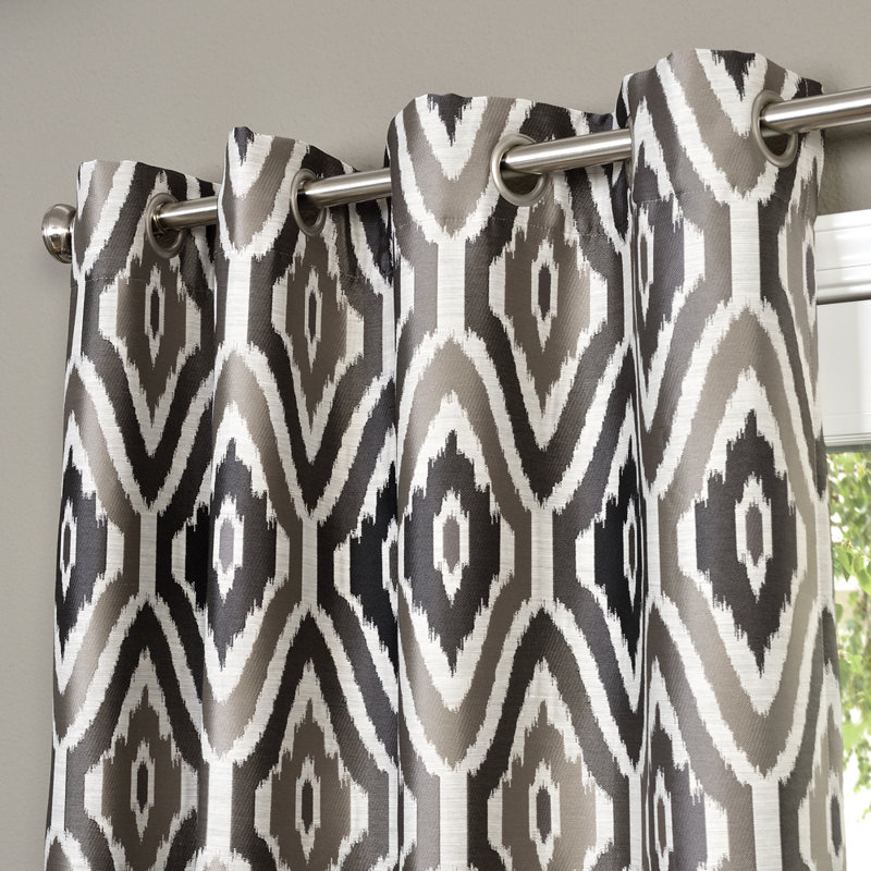 Krause Room Darkening Curtain Single Panel, Gray
