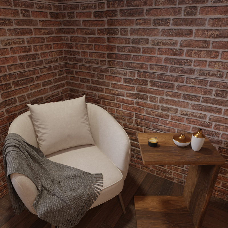 3D Brick Effect Wall Panels - Lightweight Styrofoam - Set of 9 Large Panels (20"x40") Covers 48 sq ft - Apply with Wall Adhesive - DIY Home Wall Cladding