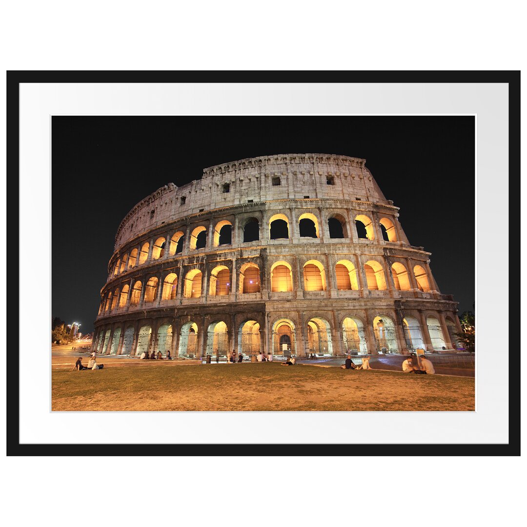 Gerahmtes Poster Colosseum in Rom Italien