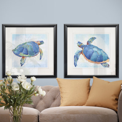 " Galapagos Sea Turtle I " 2 - Pieces