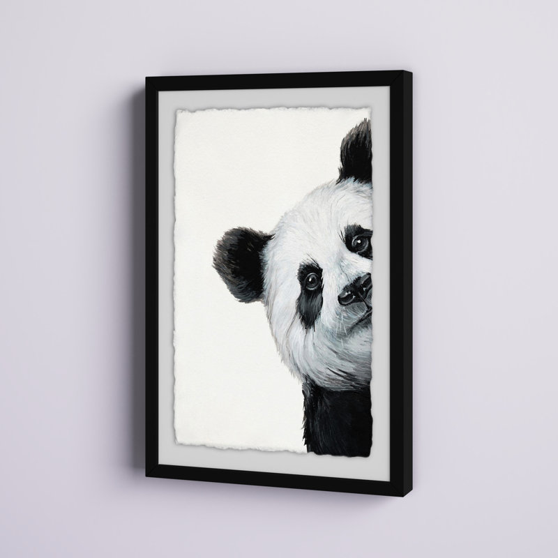 Abibat «Peekaboo Panda», reproduction encadrée, H 12 po x l 8 po x P 1,5 po