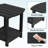 Outdoor HDPE Adirondack 2-Tier Weatherproof Patio Side Table-1173014594